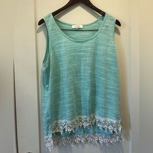 Lacy Blue Umgee tank top